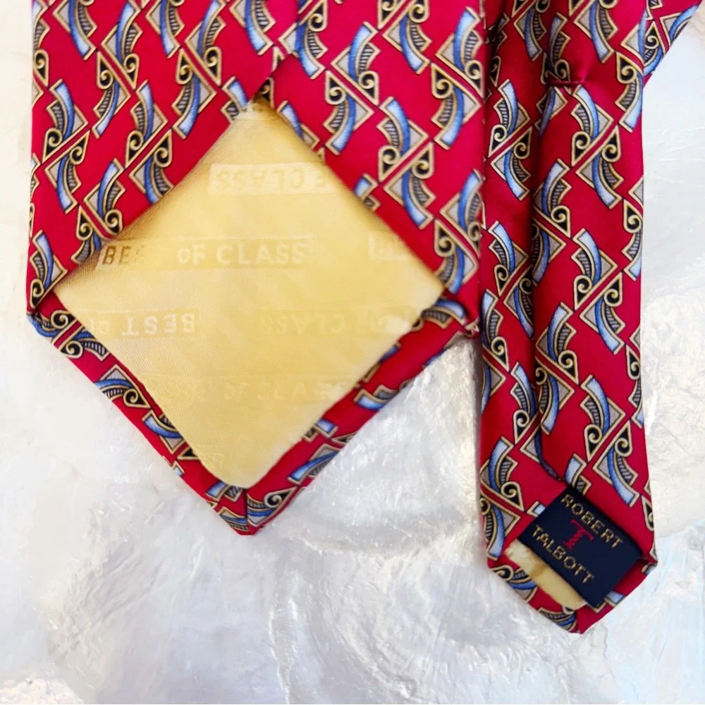 Robert Talbott Nordstrom Red Men’s Silk Tie Handsewn 56”